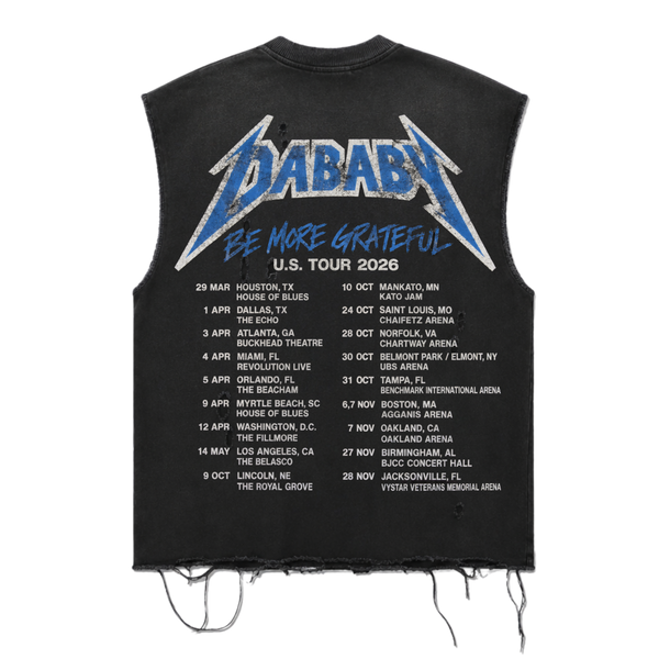 DaBaby LA Cap Distressed Cutoff Sleeveless