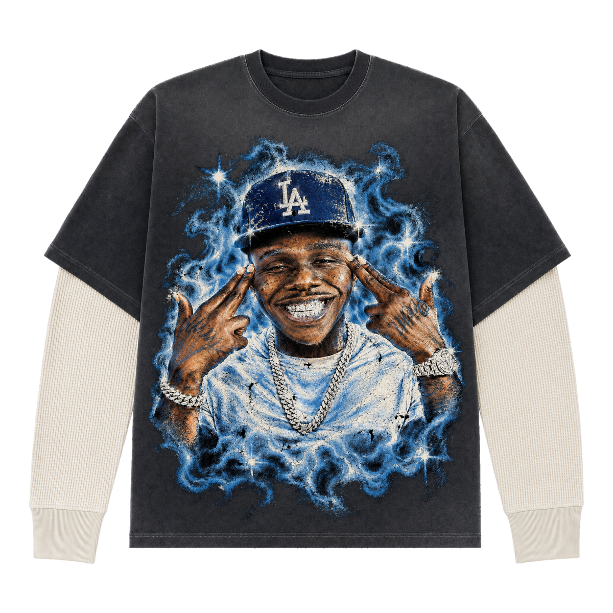 DaBaby LA Cap Layered Long Sleeve