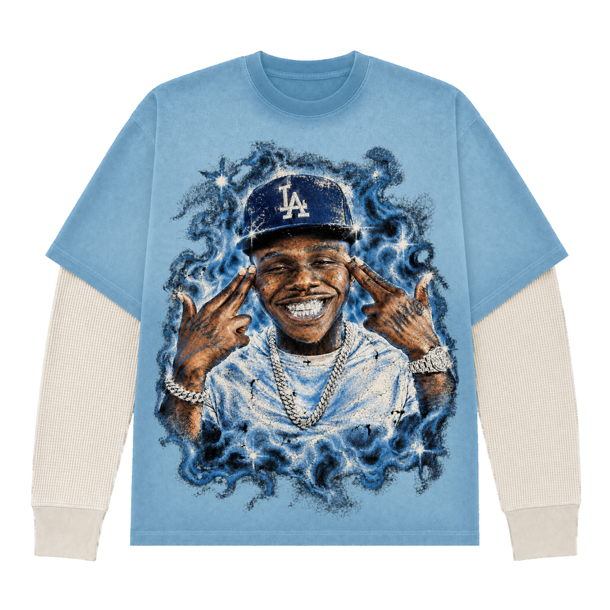 DaBaby LA Cap Layered Long Sleeve